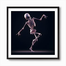 Skeleton Dancing Art Print