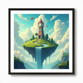 Clock Tower Island Art Print