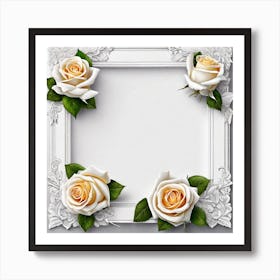 Frame With Roses 20 Art Print