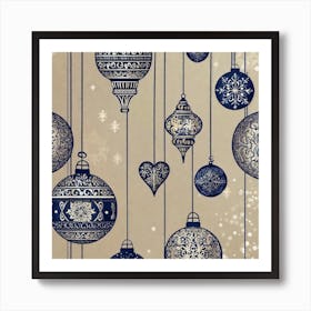 Christmas Ornaments 21 Art Print