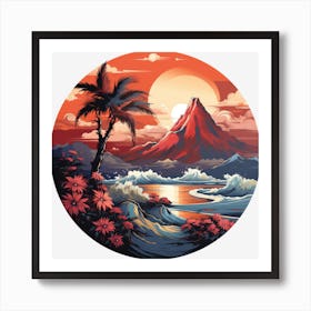 Sunset At The Beach Art Print