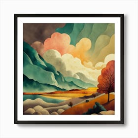 Landscape Painting 2 Art Print