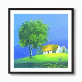 Irish Landscape Painting Art Print