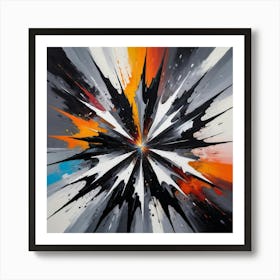 Black and White Abstract Art 352 Art Print