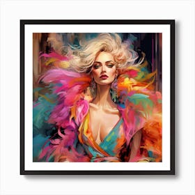 Splash Fashion Woman Art Print