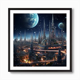 Futuristic City 7 Art Print