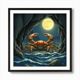 Crab In The Cave 12 Art Print