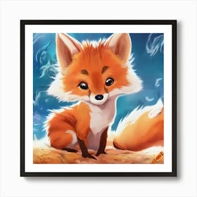 Cute Fox Art Print