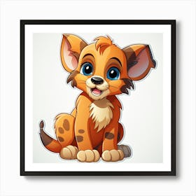 Cute Lion Cub Art Print