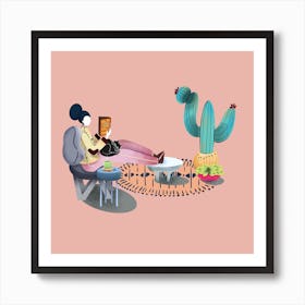 Cozy Sunday Square Poster