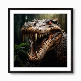 Alligator In The Jungle Art Print