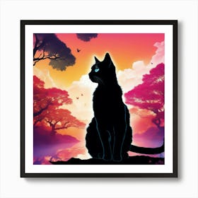 Creative Feline Cat Artwork 22 Art Print