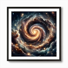 Abstract Wallart Celestial Whirlpool 4 Art Print