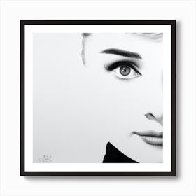 The Half Series: Audrey Hepburn Art Print