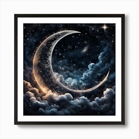 Crescent In The Sky art print Art Print