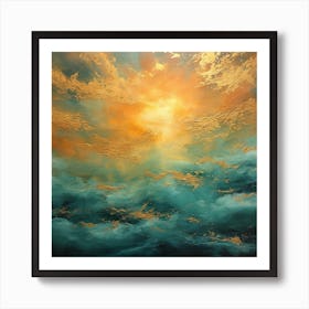 Sunrise Over The Ocean Art Print