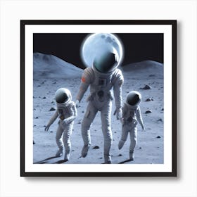 Aliens Living In Moon Cjdgrxkk Upscaled Art Print