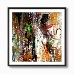 Abstract Painting, Impressionist Painting, Acrylic On Canvas, Brown Color Art Print