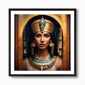 Egyptian Woman In Gold Art Print