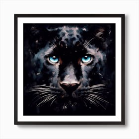 Black panther, black leopard, melanistic leopard Art Print