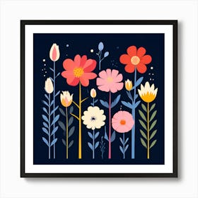 Colorful Flowers Art Print