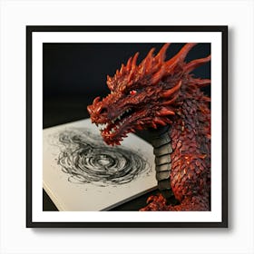 Red Dragon Art Print