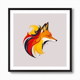 Fox Head 2 Art Print