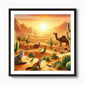 Desert Life Diversity 1 Art Print