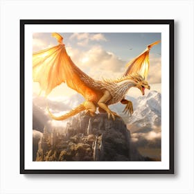 Golden Dragon Art Print