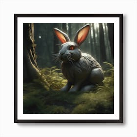 Rabbit In The Woods 53 Art Print