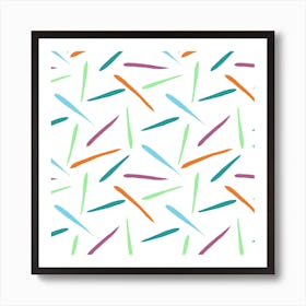 Falling Lines Multicolor Geometric Art Print