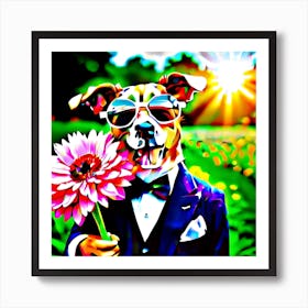 Dog In Tuxedo Art Print