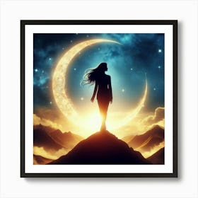 Silhouette of a Woman 1 Art Print