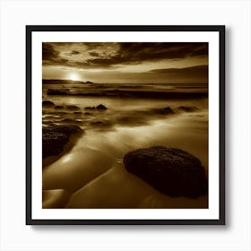 Sunset At The Beach 746 Art Print