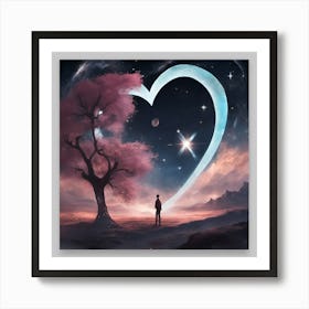  Beautiful Space heart Art Print