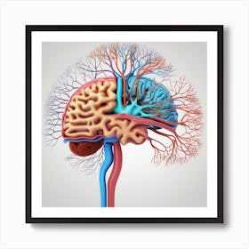 Human Brain Anatomy 1 Art Print