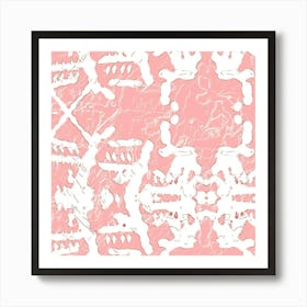 Pink And White Pattern Art Print