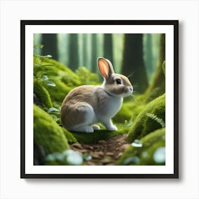 Rabbit In The Forest 63 Art Print