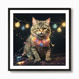 Christmas Cat 2 Art Print