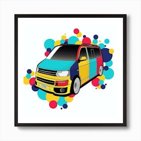 Vw Van pop art Art Print