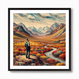 Man Looking At A River Art Print