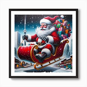 Santa Claus S Present Of Peace 06 Art Print