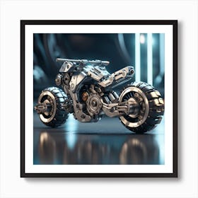 Futuristic Motorcycle 1 Art Print