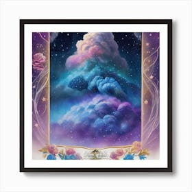 Cloudy Night Sky Art Print