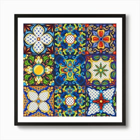 Mosaic Tile Pattern Art Print