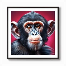Chimpanzee Portrait 28 Art Print