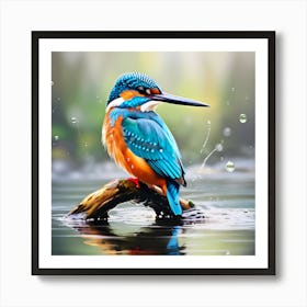 Kingfisher Bird Art Print