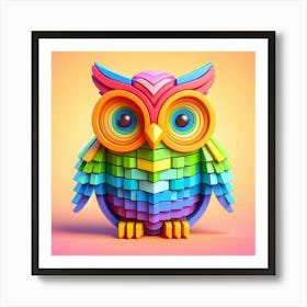 Colorful Owl 46 Art Print