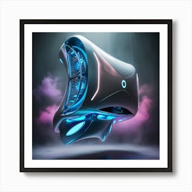 Leonardo Phoenix A Futuristic Surrealistic Computer With A Mes 0 Art Print