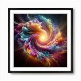 Blend of vibrant colors 3 Art Print